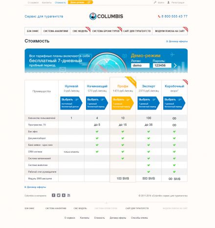 Columbis сервис для турагентств